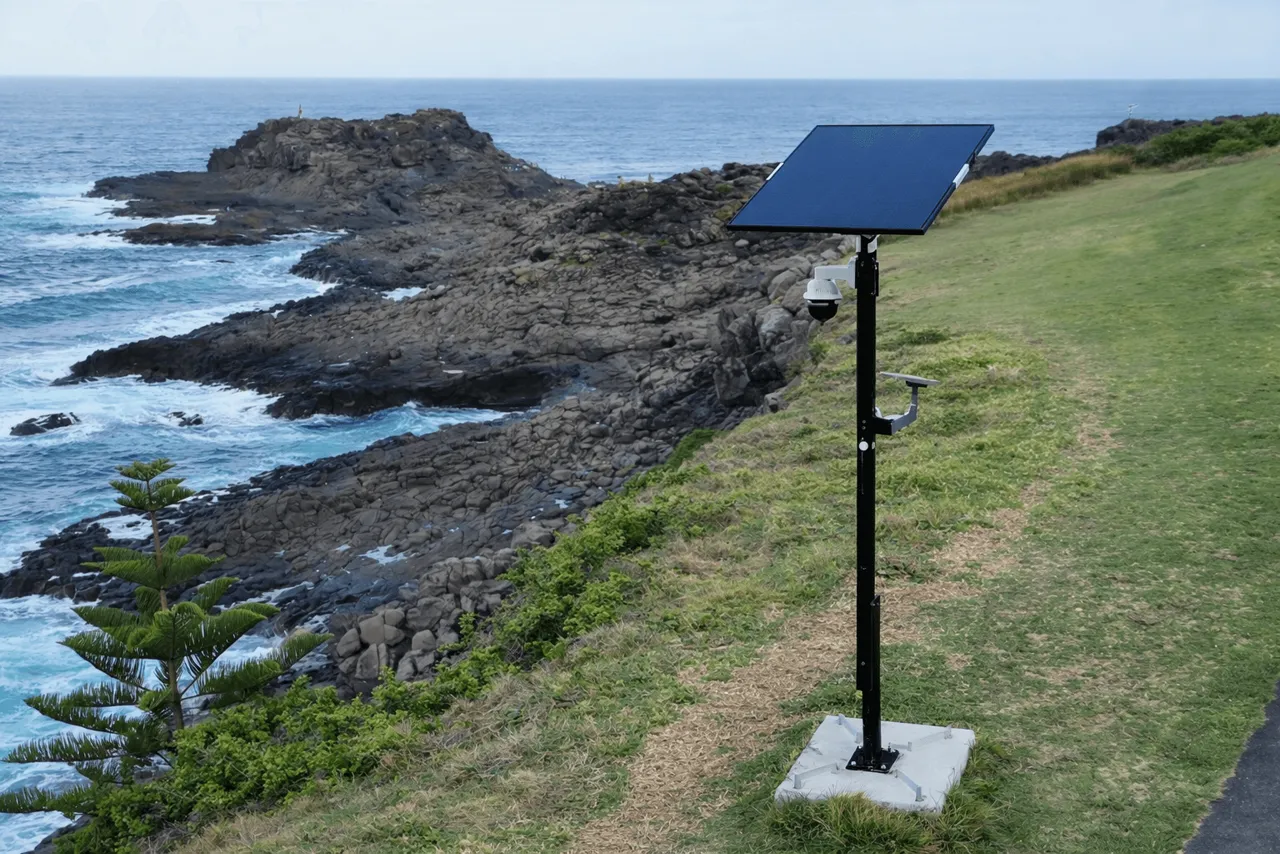 The coastal monitoring camera installation at Kiama.